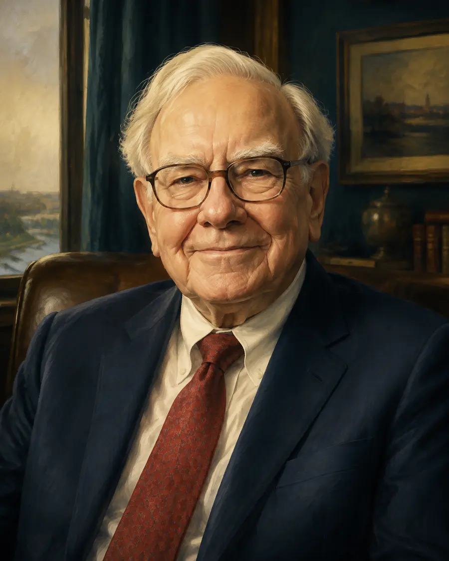 Ilustrasi editorial Warren Buffett